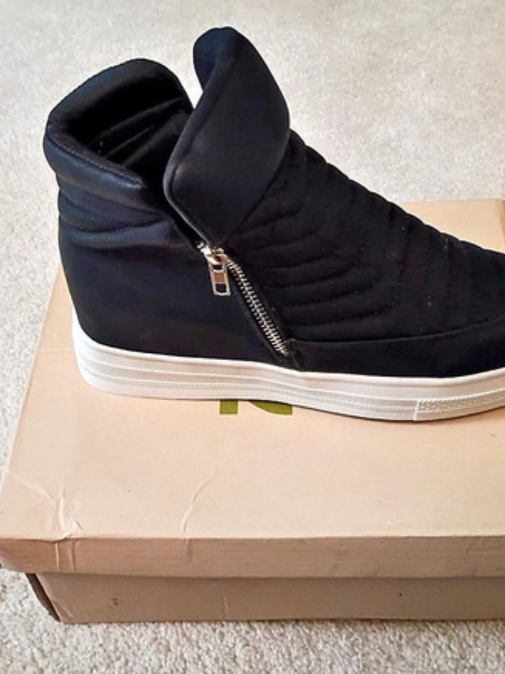 Yoki Demian-95 Women's Black High Top Sneakers US 8.5